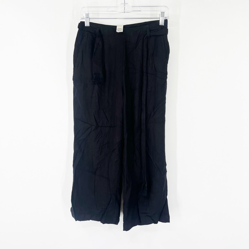 L*Space High Rise Wide Leg Cropped Pants Tie Waist